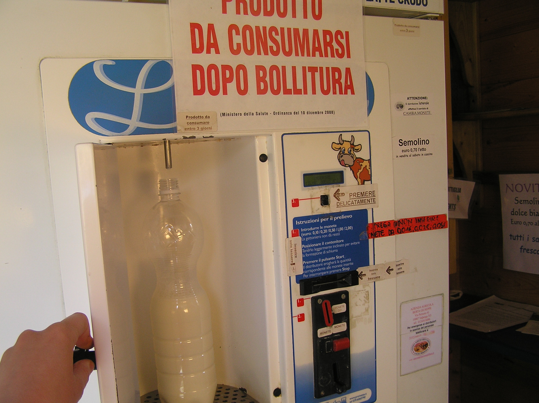 Latte crudo alla spina